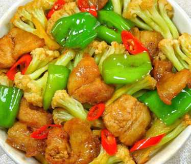 花菜烧肉的做法