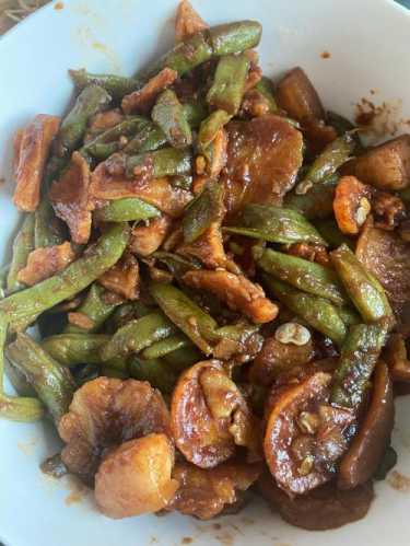 豆角炖肉的做法