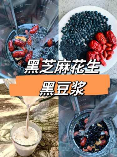 黑芝麻花生豆浆的做法