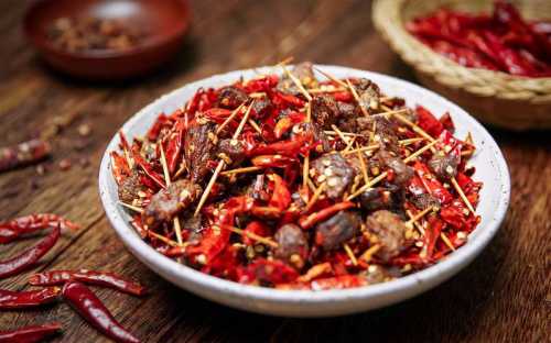 香辣牙签肉_香辣牙签肉图片大全