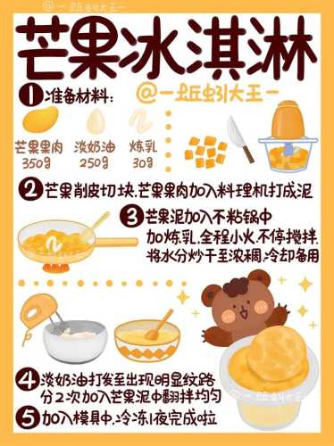 自制水果冰淇淋的做法